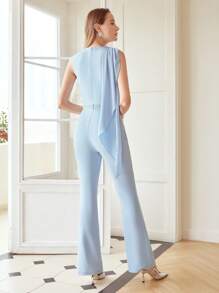 MOTF PREMIUM JUMPSUIT TAY ÁO MŨ LƯỠI - Màu xanh nhạt - Xem 8