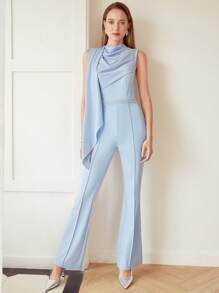 MOTF PREMIUM JUMPSUIT TAY ÁO MŨ LƯỠI - Màu xanh nhạt - Xem 9