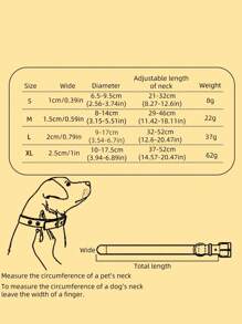 1入組可調節寵物項圈適用於狗狗和貓適用於戶外 - 橘色 - 查看 4