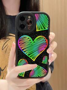 Ốp Điện Thoại Chống Rơi Trái Tim Neon, Tương Thích Với Xiaomi Iphone Samsung - Nhiều màu - Xem 2