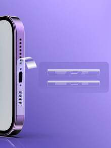 2 件手机防尘贴纸防尘塞 - 無色 - 查看 1