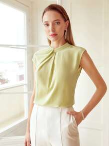 MOTF PREMIUM ÁO LỤA NGUYÊN CHẤT - Màu xanh chanh - Xem 2