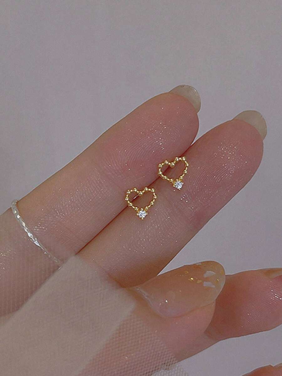 心形耳钉 情人节、妈妈、母亲、母亲节、礼物