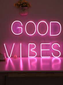 1個英文字母和數字led霓虹燈,適用於臥室、生日、婚禮、求婚、節日裝飾和禮物 - 粉色 - 查看 1