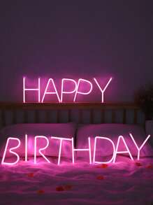 1個英文字母和數字led霓虹燈,適用於臥室、生日、婚禮、求婚、節日裝飾和禮物 - 粉色 - 查看 7