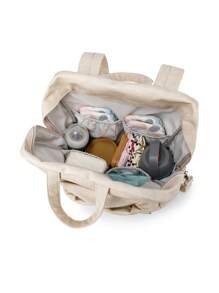 SOBOBA PC Baby Letter Patch Trang trí Túi đựng tã với Túi đựng bình sữa cho bé - Màu be - Xem 5