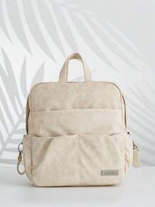 SOBOBA PC Baby Letter Patch Trang trí Túi đựng tã với Túi đựng bình sữa cho bé - Màu be - Xem 7