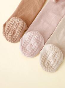 3 pasang Celana Ketat Non-slip Bayi Solid - MultiWarna - View 4