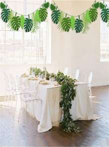 1pc Tropical Leaf Decor Pull Flag - Green - View 4