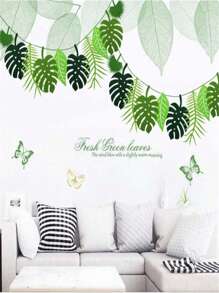 1pc Tropical Leaf Decor Pull Flag - Green - View 5
