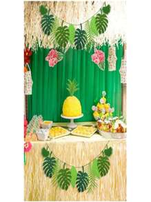 1pc Tropical Leaf Decor Pull Flag - Green - View 6