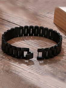 Men Minimalist Bracelet - Black - View 2