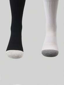 4 đôi Vớ thể thao họa tiết kẻ sọc - Nhiều màu - Xem 3