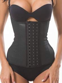 运动户外 1 件装乳胶运动紧身胸衣塑身衣腰部训练紧身胸衣 - 黑色 - 查看 1