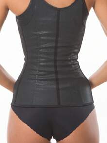 运动户外 1 件装乳胶运动紧身胸衣塑身衣腰部训练紧身胸衣 - 黑色 - 查看 2