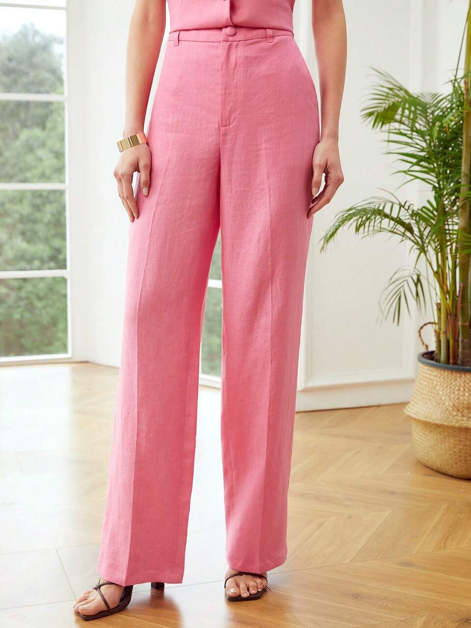 MOTF PURE LINEN SUIT PANTS