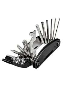 1pc 16 In 1 Stainless Steel Multifunction Foldable Wrench - Black - View 5