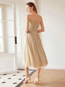 MOTF PREMIUM PLEATED OVERLAY DRESS