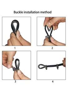 1set Fitness DIY Pulley Exercise Equipment - Black - View 4