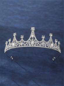 Rhinestone Decor Headband - Silver - View 1