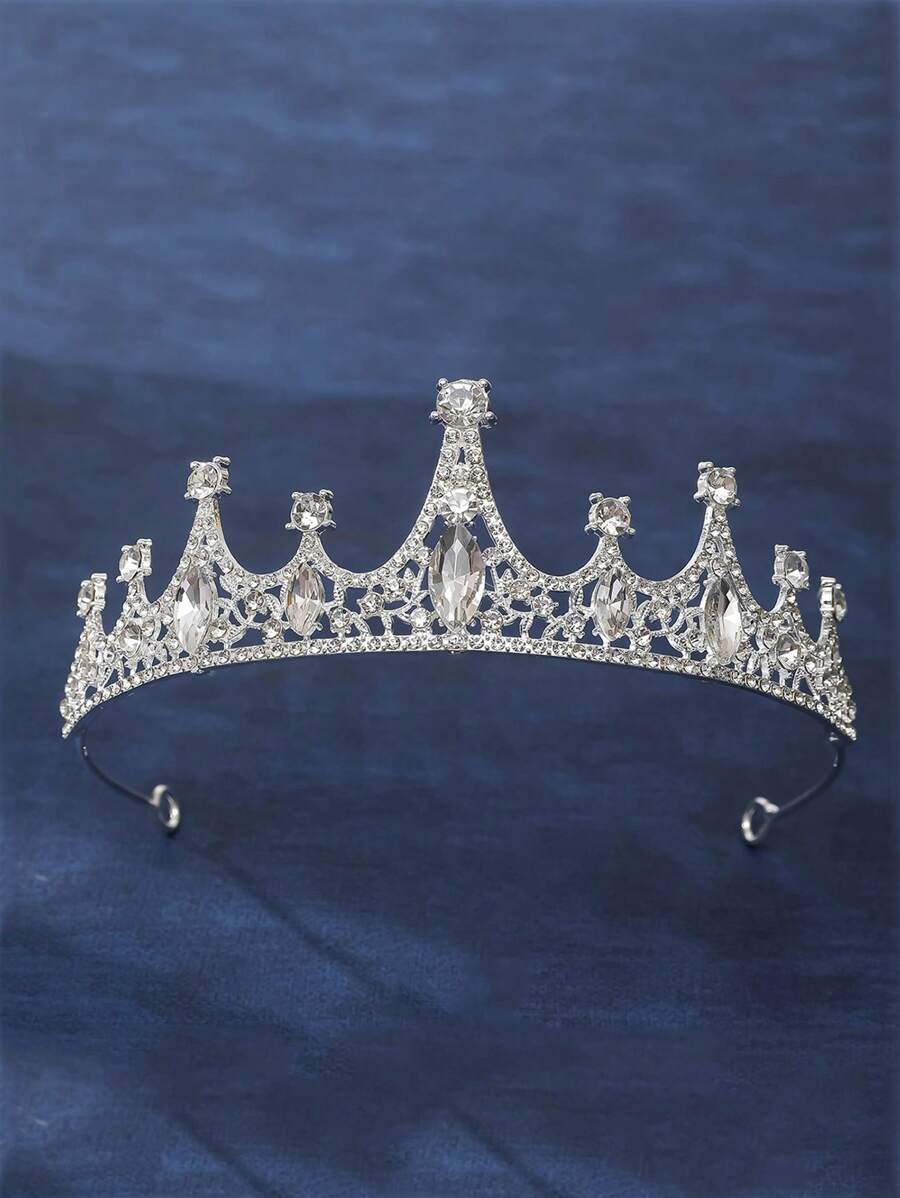 Rhinestone Decor Headband - Silver - View 1