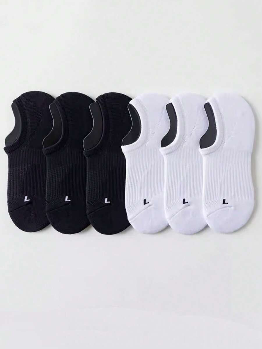 6 đôi tất nam rắn vô hình - Đen và trắng - Xem 1
