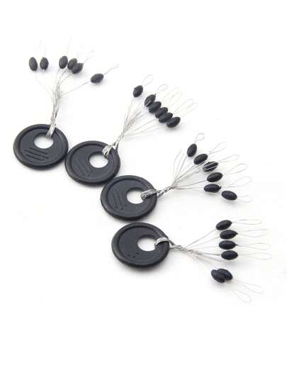 1 pack Rubber Stopper Space Bean Olijf Cilindrische Visvlotter