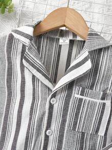 Bộ đồ ngủ bé trai mới biết đi - Đen và trắng - Xem 5