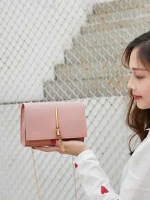 Túi vuông mini Baby Pink Tua trang trí chuỗi dây đeo cho hàng ngày - Hồng - Xem 4