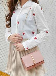 Túi vuông mini Baby Pink Tua trang trí chuỗi dây đeo cho hàng ngày - Hồng - Xem 5