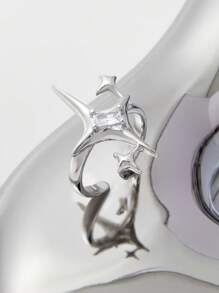 SHEIN ICON 1 vòng tay trang trí ngôi sao thời trang cho phụ nữ để trang trí hàng ngày - Bạc - Xem 1