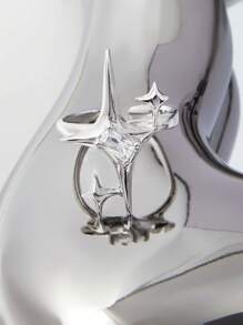 SHEIN ICON 1 vòng tay trang trí ngôi sao thời trang cho phụ nữ để trang trí hàng ngày - Bạc - Xem 2