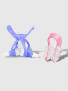 2pcs Nose Adjuster Clip Magic Nose Shaper Clip Nose Lifting Shaper Shaping Bridge Nose Straightener Silicone Nose Slimmer No Painful Hurt Beauty Tools - Multicolor - View 1