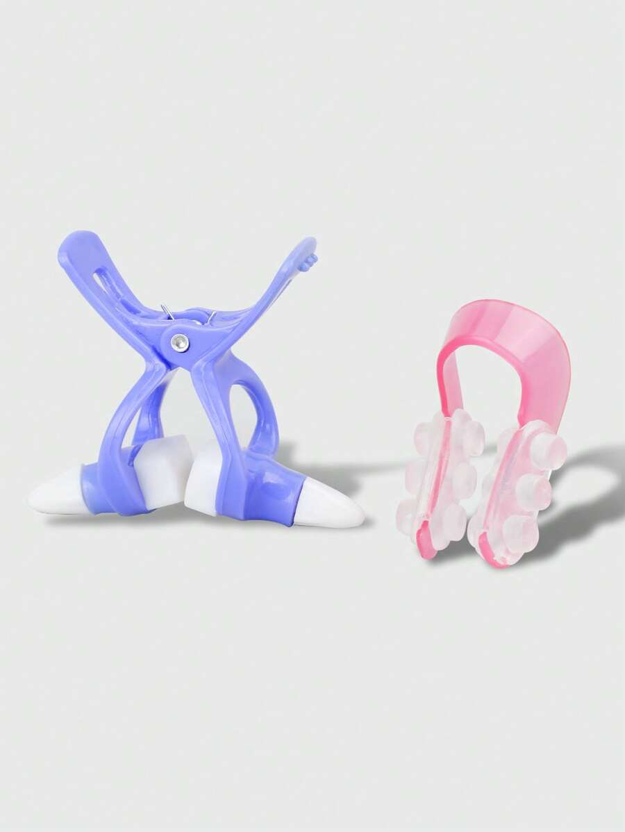 2pcs Nose Adjuster Clip Magic Nose Shaper Clip Nose Lifting Shaper Shaping Bridge Nose Straightener Silicone Nose Slimmer No Painful Hurt Beauty Tools - Multicolor - View 1