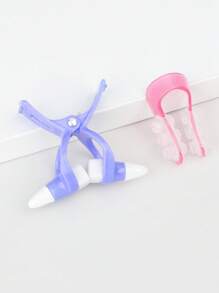 2pcs Nose Adjuster Clip Magic Nose Shaper Clip Nose Lifting Shaper Shaping Bridge Nose Straightener Silicone Nose Slimmer No Painful Hurt Beauty Tools - Multicolor - View 2