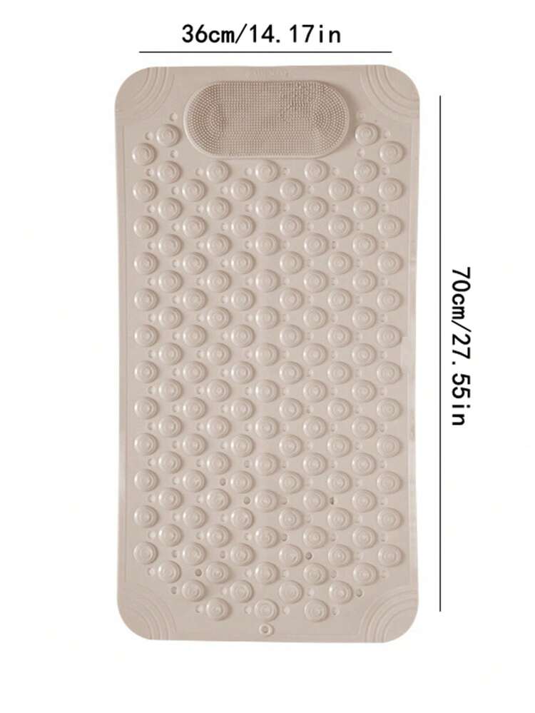 1 件 PVC 防滑淋浴垫（带按摩刷），浴室淋浴踏板贴纸，适用于浴室家居浴室装饰夏季返校 - 卡其色 - 查看 2