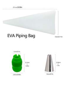 9 piezas Juego de puntas de tubería - Blanco - Ver 4