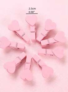 25pcs Heart Decor Random Color Clip - Multicolor - View 2