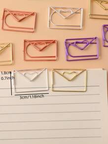 10 个信封形随机回形针，返校，学校用品