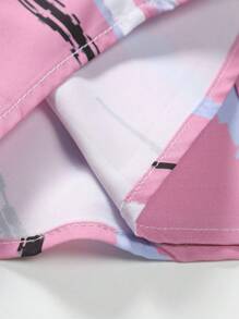 Manfinity RSRT Men Brush Print Shirt & Shorts - Pink - View 5