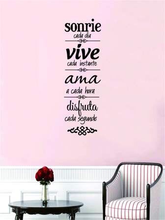 Etiqueta engomada de la pared del PVC de 1 pieza, etiqueta de la pared gráfica de la letra moderna para el hogar