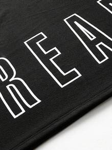 Manfinity LEGND Men Letter Graphic Tee & Joggers - Black - View 5