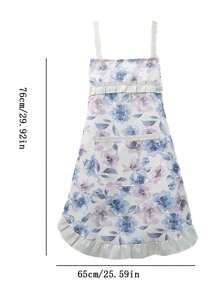 1 Họa Tiết Hoa Ren Viền Tạp Dề Nấu Ăn Nhà Bếp, Polyester Hiện Đại Chống Dầu Tạp Dề Cho Sân Vườn, Nhà Bếp Và Công Việc Nội Trợ - Nhiều màu - Xem 2