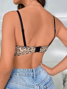 Leopard Print Front Close Underwire Bra - Multicolor - View 2