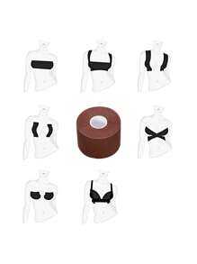 10pairs Solid Nipple Cover & 1pc Breast Tape - Coffee Brown - View 4