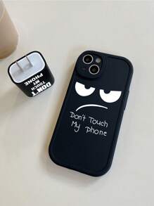 Set de 2 piezas de funda protectora de cargador y funda de teléfono con estampado de dibujos animados, compatible con iPhone 16, 16 Pro Max, 16 Pro, Plus, con funda de cargador de 20W y funda de teléfono - Blanco y Negro - Ver 3