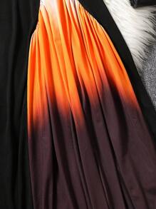 Ombre Print Belted Dress - Multicolor - View 4