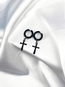 2 cái/bộ Nam Trang trí chéo Vòng bít tai , Đối với Đồ trang sức Qủa tặng Và Buổi tiệc - màu đen - Xem 4