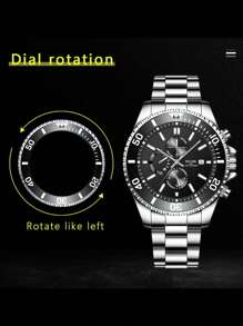NOTIONR Men's Casual Sports Watch, Men's Date Pointer Quartz Watch