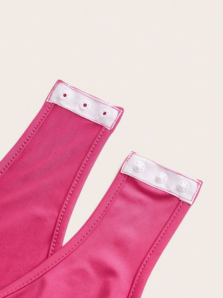 SHEIN ICON Vestido escote drapeado con abertura bajo asimétrico - Rosa - Añade 9